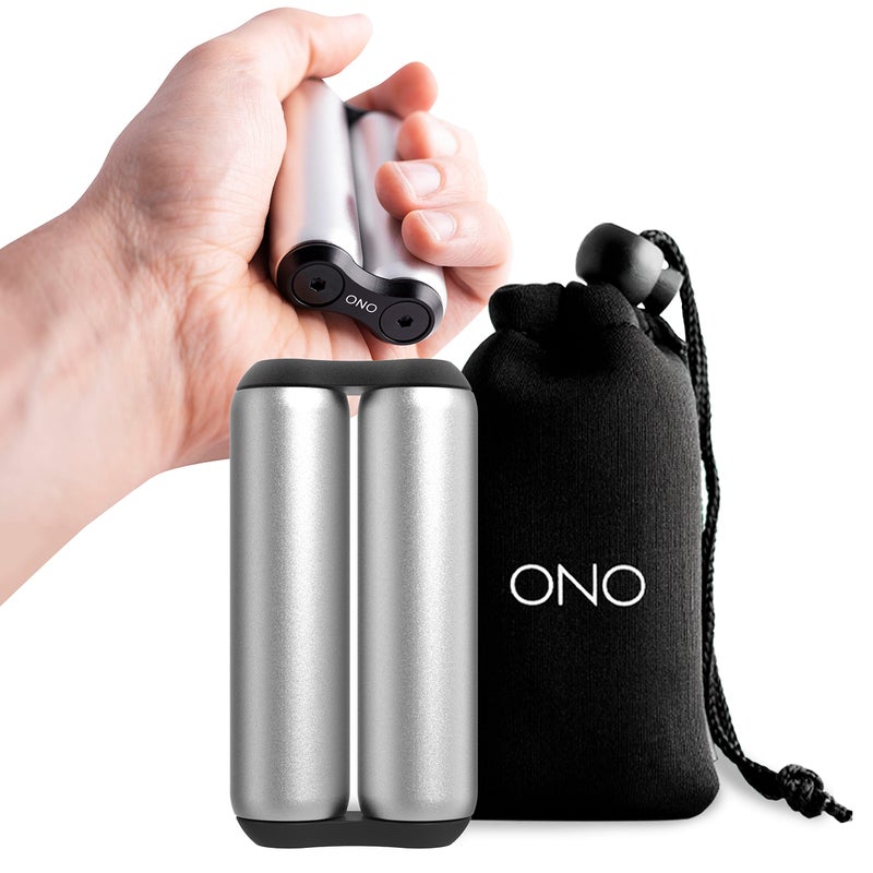 ONO Roller - Handheld Fidget Toy for Adults | Help Relieve Stress, Anxiety, Tension | Promotes Focus, Clarity | Compact, Portable Design (Grey, Full Size - Aluminum) - Image 1